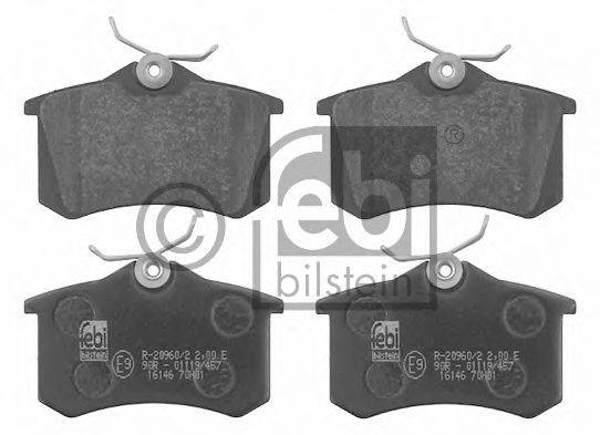 Комплект тормозных колодок, дисковый тормоз FEBI BILSTEIN 16146 Комплект тормозных колодок, дисковый тормоз FEBI BILSTEIN 16146