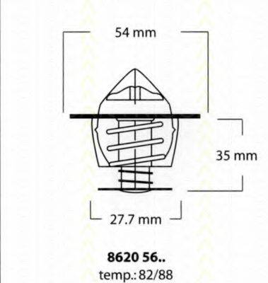Термостат, охлаждающая жидкость TRISCAN 8620 5682