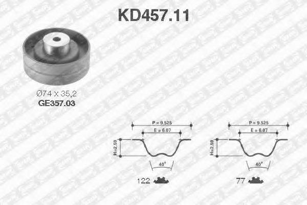 Комплект ремня ГРМ SNR KD457.11 Комплект ремня ГРМ SNR KD457.11