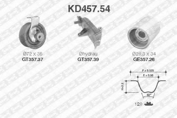 Комплект ремня ГРМ SNR KD457.54 Комплект ремня ГРМ SNR KD457.54