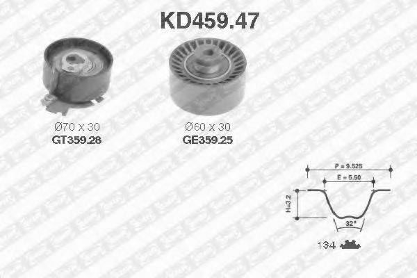 Комплект ремня ГРМ SNR KD459.47 Комплект ремня ГРМ SNR KD459.47