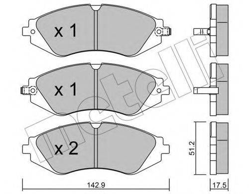 Комплект тормозных колодок, дисковый тормоз METELLI 22-0294-0