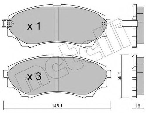 Комплект тормозных колодок, дисковый тормоз METELLI 22-0610-0
