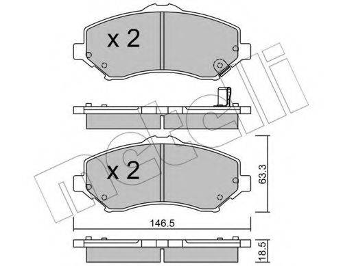 Комплект тормозных колодок, дисковый тормоз METELLI 22-0862-1 Комплект тормозных колодок, дисковый тормоз METELLI 22-0862-1