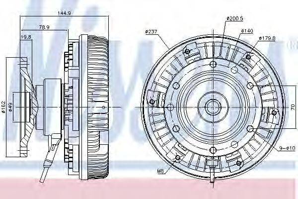 Сцепление, вентилятор радиатора NISSENS 86055 Сцепление, вентилятор радиатора NISSENS 86055