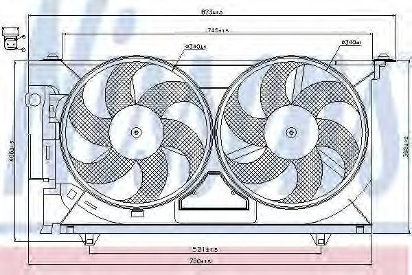 Вентилятор, охлаждение двигателя NISSENS 85074 Вентилятор, охлаждение двигателя NISSENS 85074
