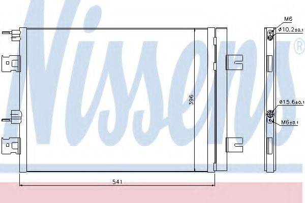 Конденсатор, кондиционер NISSENS 940262 Конденсатор, кондиционер NISSENS 940262