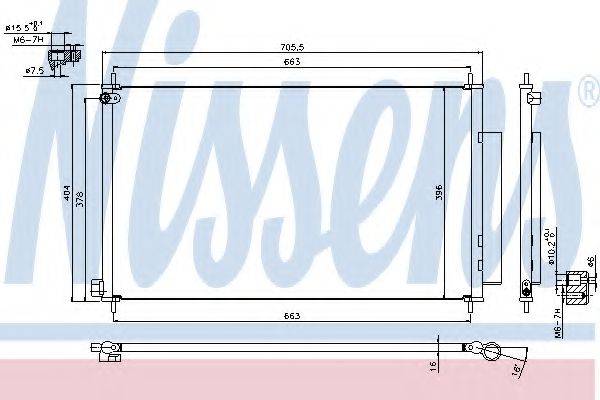 Конденсатор, кондиционер NISSENS 940354 Конденсатор, кондиционер NISSENS 940354