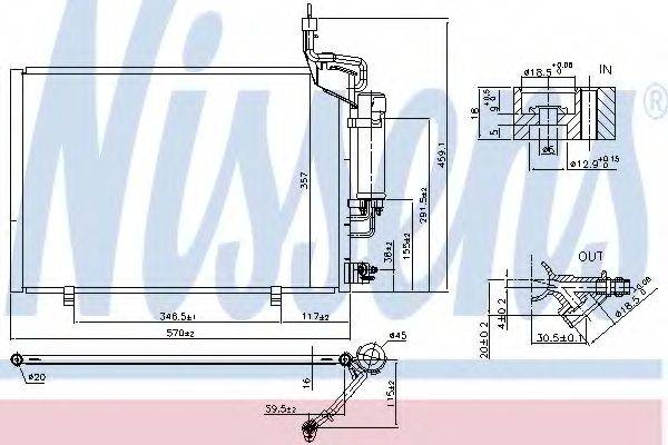 Конденсатор, кондиционер NISSENS 940527 Конденсатор, кондиционер NISSENS 940527