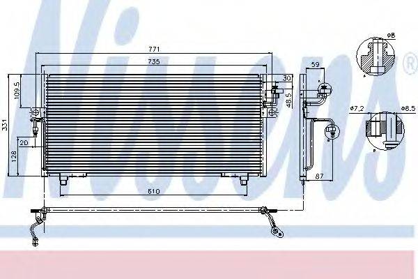 Конденсатор, кондиционер NISSENS 94299 Конденсатор, кондиционер NISSENS 94299