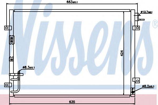 Конденсатор, кондиционер NISSENS 94636 Конденсатор, кондиционер NISSENS 94636