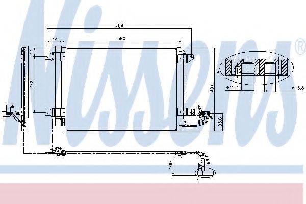 Конденсатор, кондиционер NISSENS 94684 Конденсатор, кондиционер NISSENS 94684