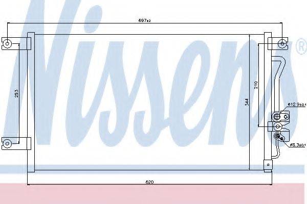 Конденсатор, кондиционер NISSENS 94790 Конденсатор, кондиционер NISSENS 94790