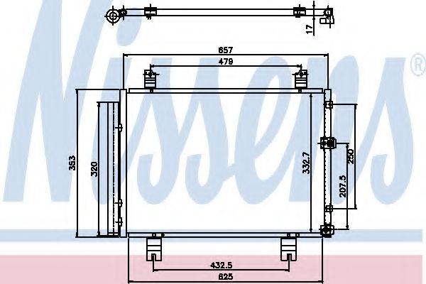 Конденсатор, кондиционер NISSENS 94950 Конденсатор, кондиционер NISSENS 94950