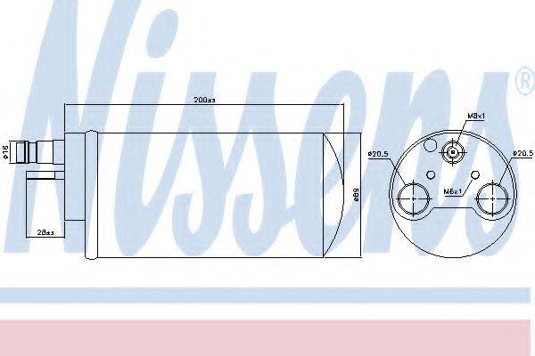 Осушитель, кондиционер NISSENS 95341 Осушитель, кондиционер NISSENS 95341