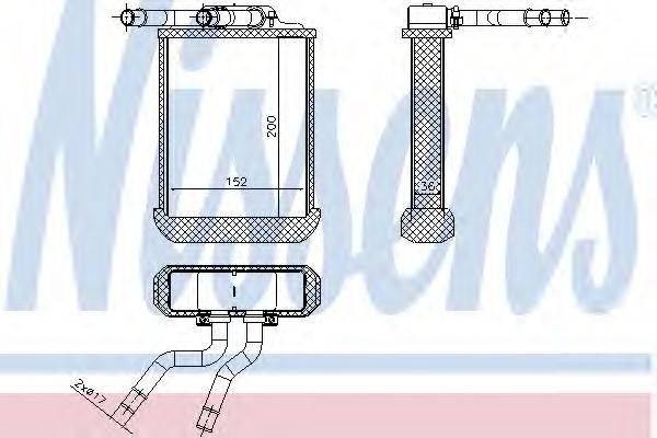 Теплообменник, отопление салона NISSENS 72045 Теплообменник, отопление салона NISSENS 72045
