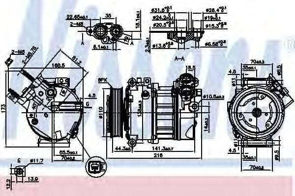 Компрессор, кондиционер NISSENS 890123 Компрессор, кондиционер NISSENS 890123