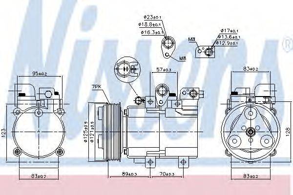Компрессор, кондиционер NISSENS 890182 Компрессор, кондиционер NISSENS 890182