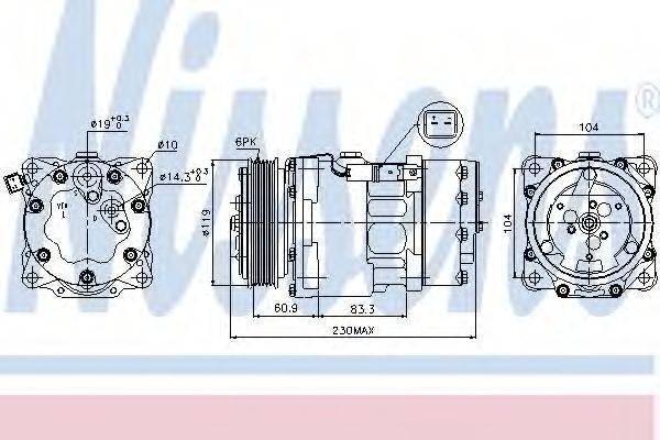 Компрессор, кондиционер NISSENS 89032