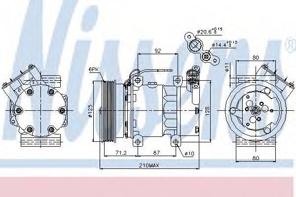 Компрессор, кондиционер NISSENS 89064