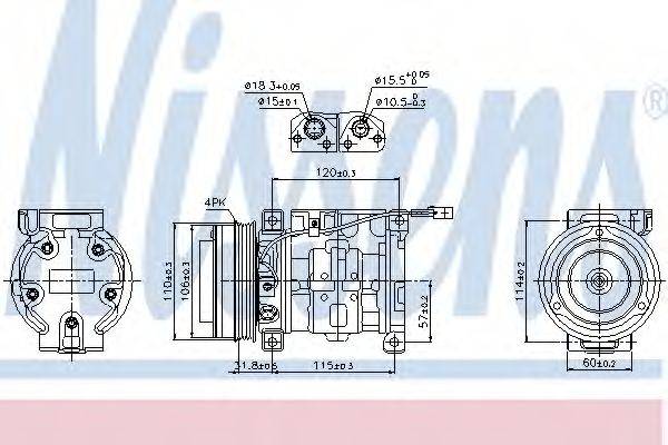 Компрессор, кондиционер NISSENS 89099 Компрессор, кондиционер NISSENS 89099