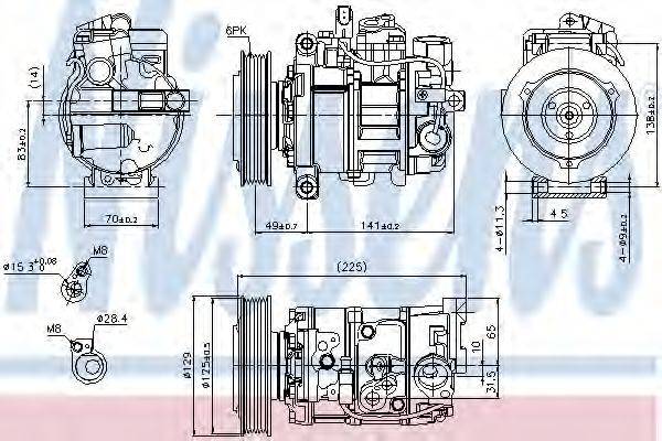 Компрессор, кондиционер NISSENS 89209 Компрессор, кондиционер NISSENS 89209