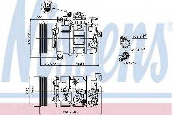 Компрессор, кондиционер NISSENS 89237 Компрессор, кондиционер NISSENS 89237