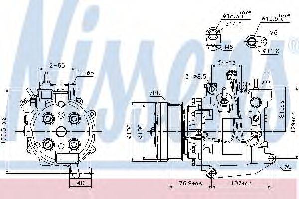 Компрессор, кондиционер NISSENS 89247 Компрессор, кондиционер NISSENS 89247