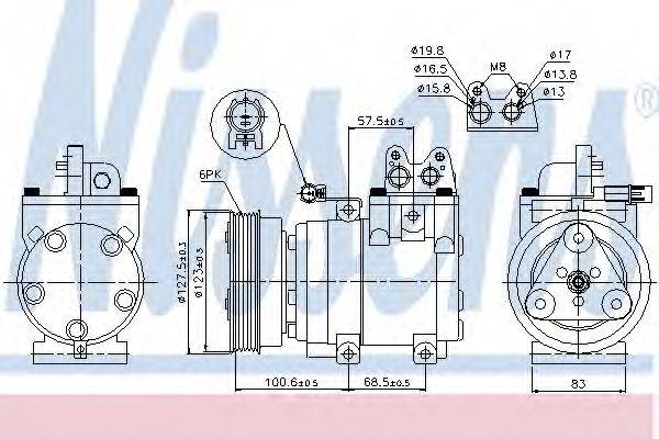 Компрессор, кондиционер NISSENS 89270