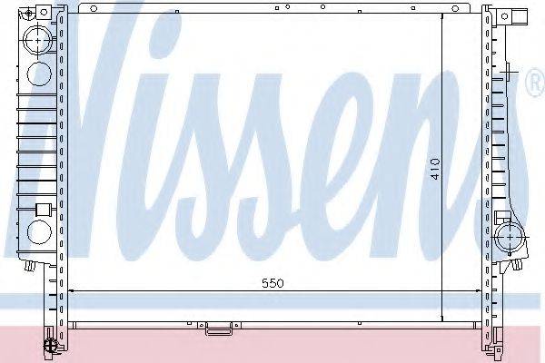 Радиатор, охлаждение двигателя NISSENS 60605 Радиатор, охлаждение двигателя NISSENS 60605