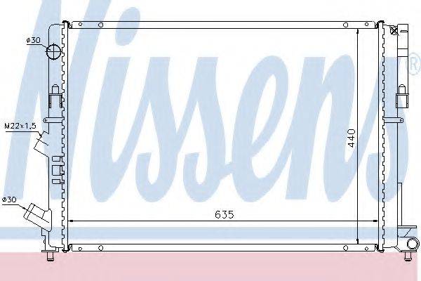 Радиатор, охлаждение двигателя NISSENS 63838 Радиатор, охлаждение двигателя NISSENS 63838