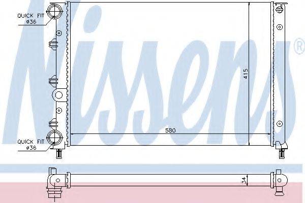 Радиатор, охлаждение двигателя NISSENS 60052