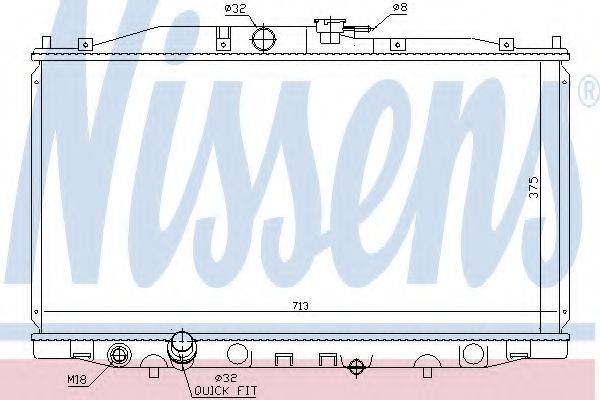 Радиатор, охлаждение двигателя NISSENS 68604 Радиатор, охлаждение двигателя NISSENS 68604