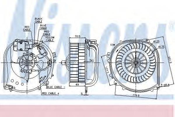 Вентилятор салона NISSENS 87100 Вентилятор салона NISSENS 87100