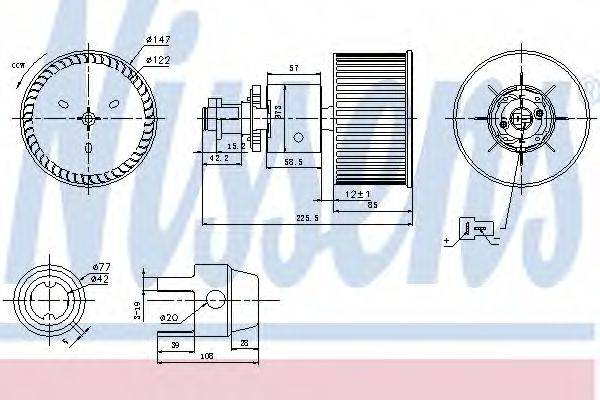 Вентилятор салона NISSENS 87149 Вентилятор салона NISSENS 87149