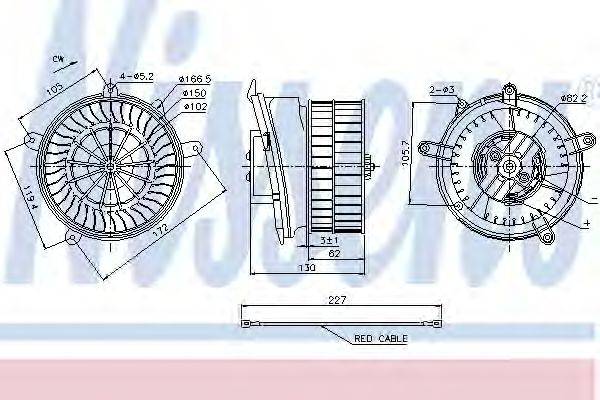 Вентилятор салона NISSENS 87152 Вентилятор салона NISSENS 87152