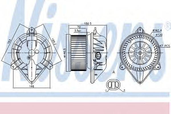 Вентилятор салона NISSENS 87173 Вентилятор салона NISSENS 87173