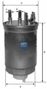 Топливный фильтр UFI 24.412.00 Топливный фильтр UFI 24.412.00