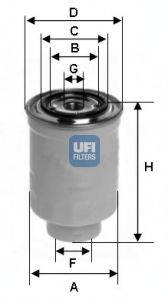 Топливный фильтр UFI 24.443.00 Топливный фильтр UFI 24.443.00