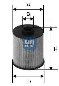 Топливный фильтр UFI 26.006.00 Топливный фильтр UFI 26.006.00