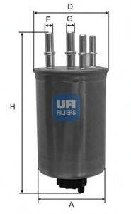 Топливный фильтр UFI 24.459.00 Топливный фильтр UFI 24.459.00
