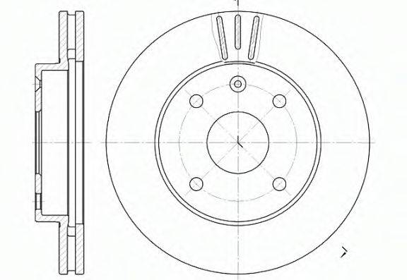 Тормозной диск ROADHOUSE 6656.10 Тормозной диск ROADHOUSE 6656.10
