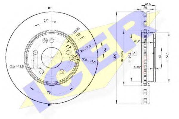 Тормозной диск ICER 78BD0411-2 Тормозной диск ICER 78BD0411-2