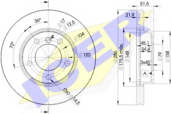 Тормозной диск ICER 78BD0674-2 Тормозной диск ICER 78BD0674-2