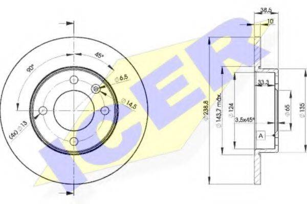 Тормозной диск ICER 78BD3325-2