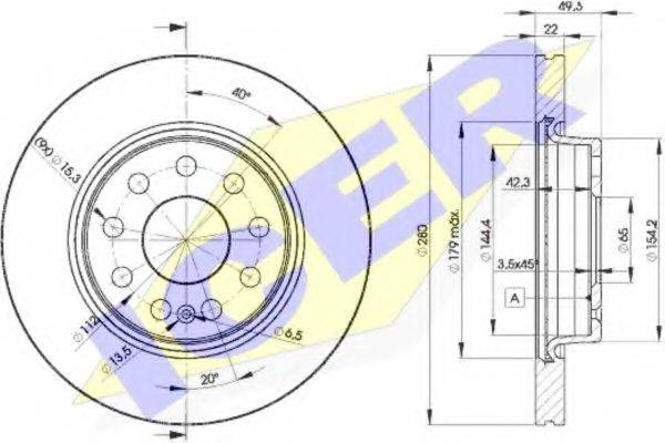 Тормозной диск ICER 78BD5614-2 Тормозной диск ICER 78BD5614-2