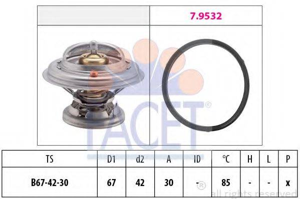 Термостат, охлаждающая жидкость FACET 7.8280