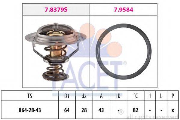Термостат, охлаждающая жидкость FACET 7.8649