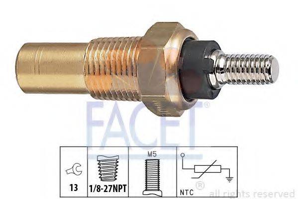 Датчик, температура охлаждающей жидкости FACET 7.3124