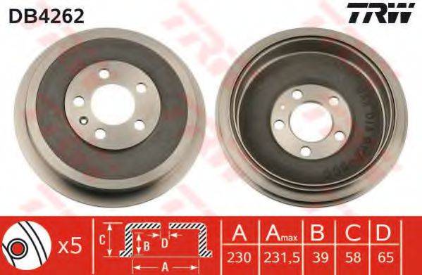 Тормозной барабан TRW DB4262 Тормозной барабан TRW DB4262